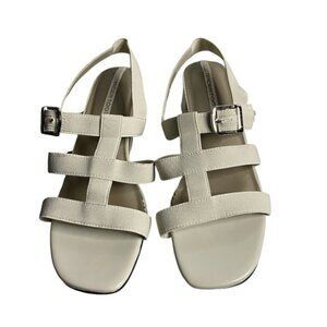 Tender Tootsies Women’s Ivory Slingback Open Toe Sandals